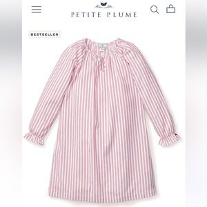 Petite Plume Pink Striped Kids Nightgown